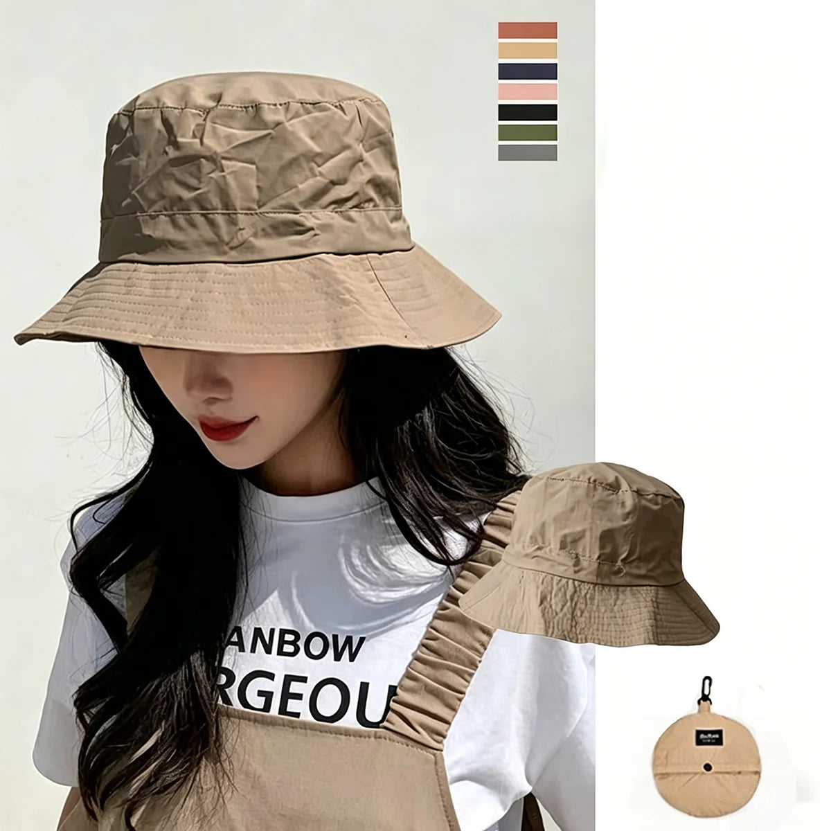 Unisex Summer Foldable Quick-Drying Bucket Hat