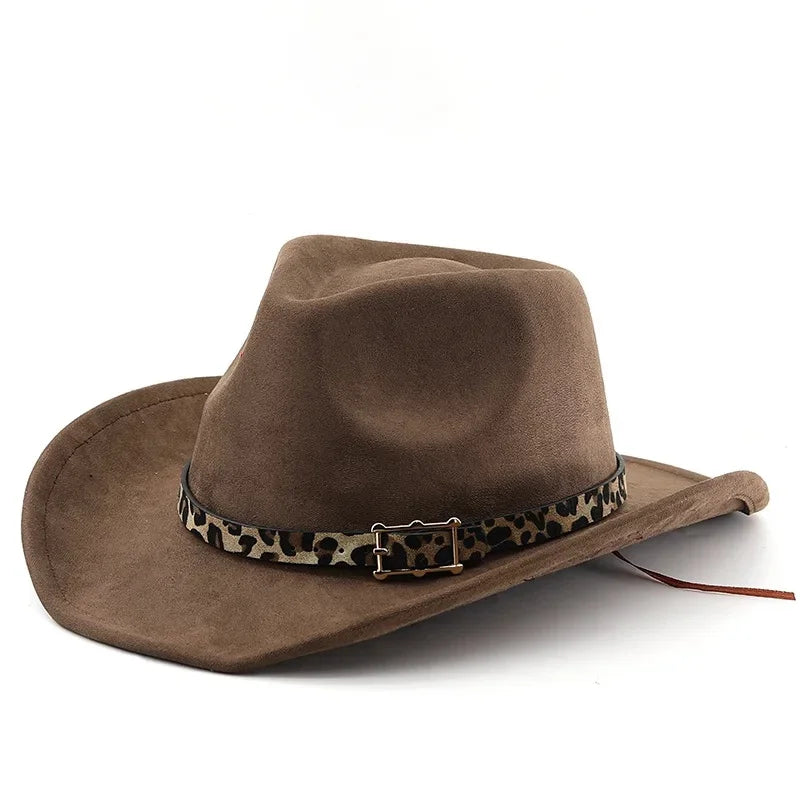 New Fedora Hats Suede Cap Western Cowboy Gift Hat