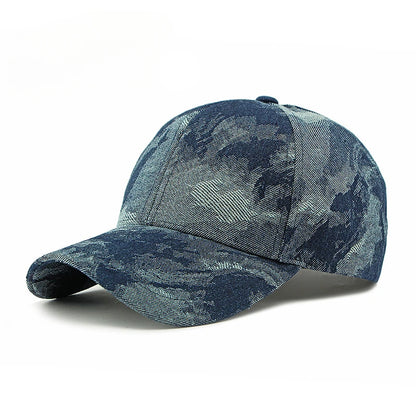 Western Washed Denim Hardtop Jacquard Adjustable