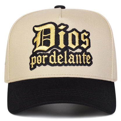 Unisex DIOS POR DELANTE Letter Embroidery Baseball Caps Outdoor Adjustable Sunscreen Hat Sports Cap