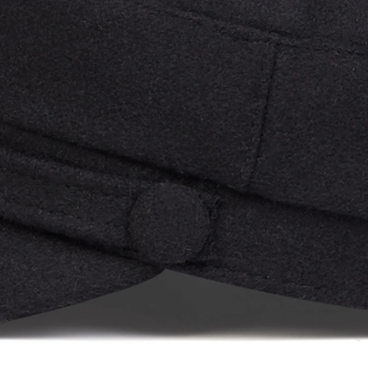 Unisex Solid Color Imitation Wool Military Hats
