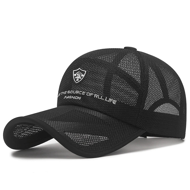 Summer Full Mesh Quick Drying Baseball Cap Breathable Net Sunhat