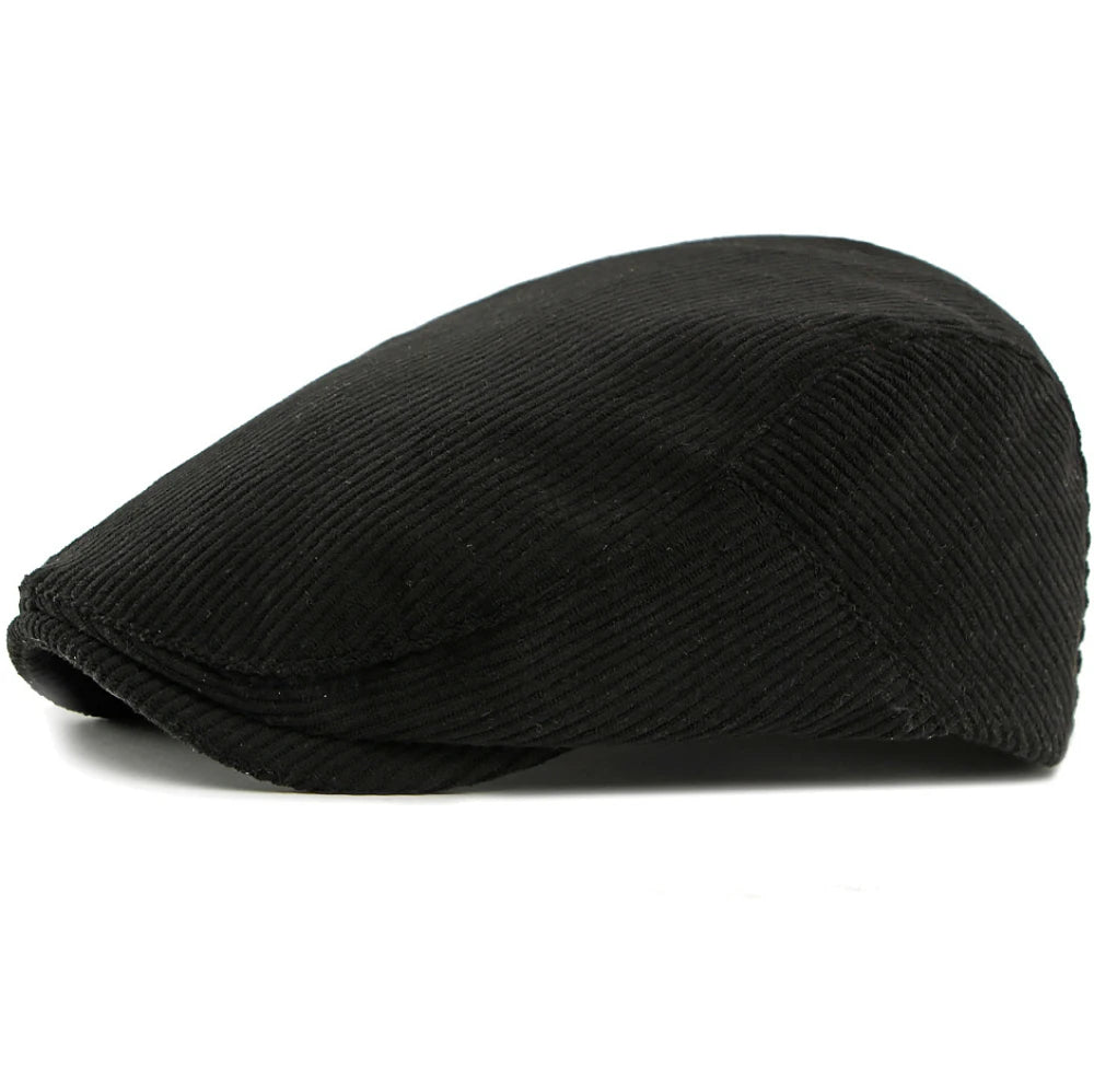 Artist Painter Beret Hats Male Female Flat Cap Adjustable Corduroy Beret Caps