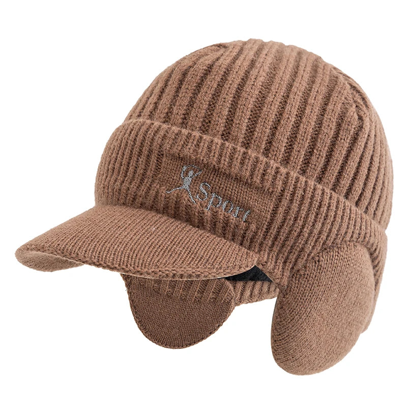 New Unisex Winter Hat Plush Fur Lined Warm Earflap Cap