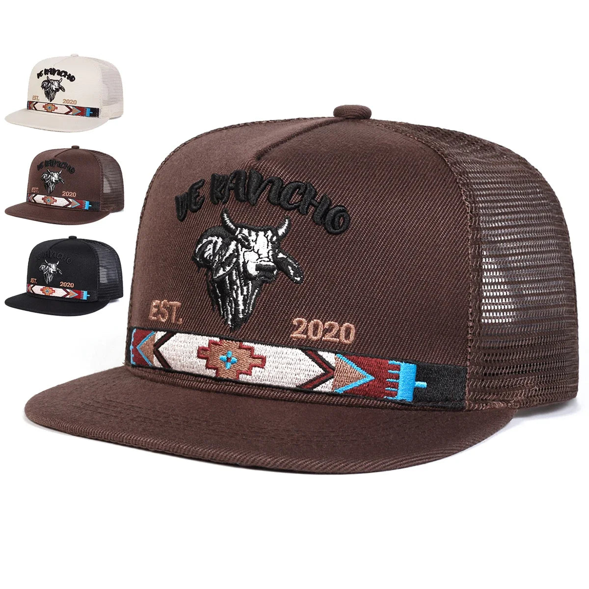Unisex Bullhead Letter Embroidery Baseball Net Hat Spring Summer Outdoor