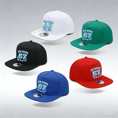 1/2 PC of 67 Ice Cartoon Printed Flat Bottom Brim Snapback Cap