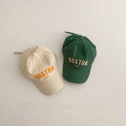 Solid Letter Kids Baseball Cap Embroidery Children Girls Boys Sun Hat
