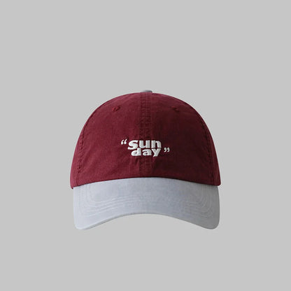 Contrasting Color Baseball Cap For Men Women