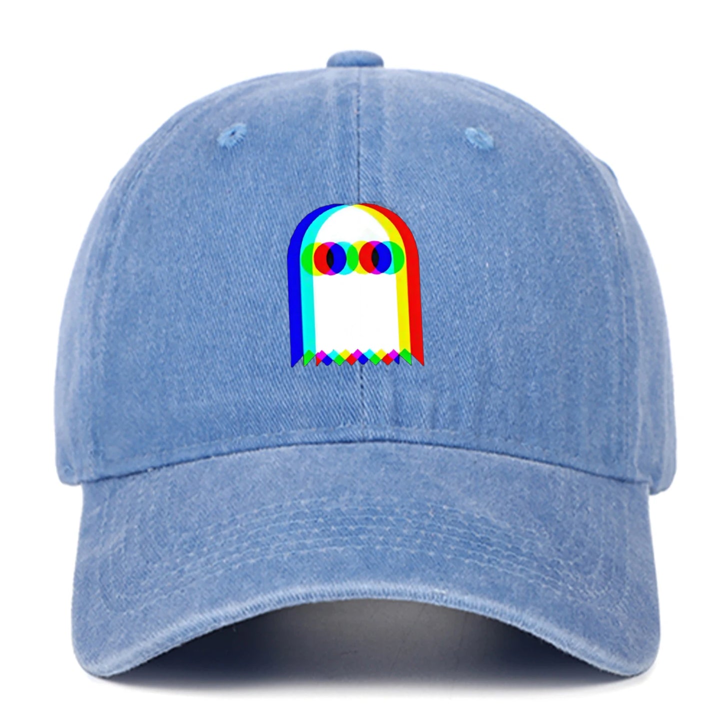 Colorful Ghost Print Baseball Cap Suitable for Daily Dressing Up and Halloween Parties