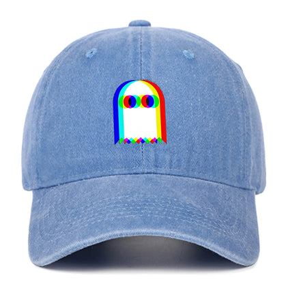 Colorful Ghost Print Baseball Cap Suitable for Daily Dressing Up and Halloween Parties