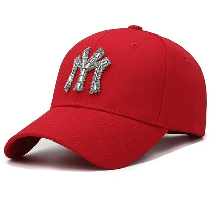 MY Rhinestone Hat Female Spring and Fall Street Casual Baseball Cap