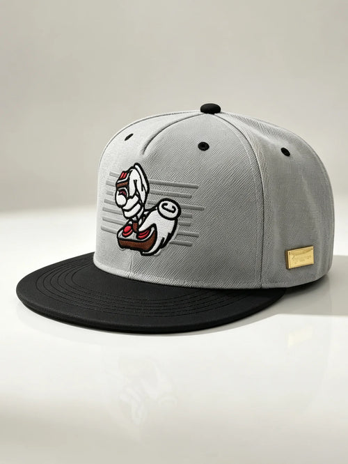 Embroidered Gaming Joystick Flat Brim Snapback Hat