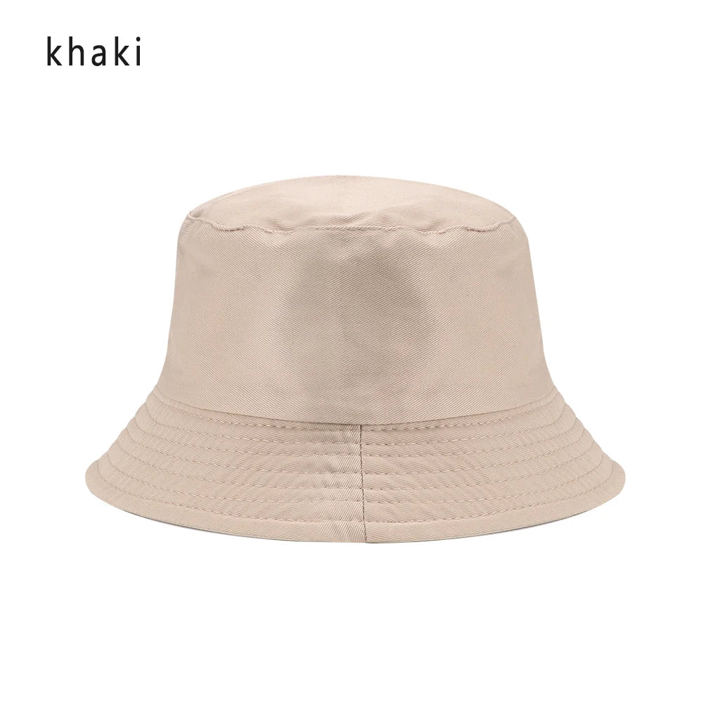 Panama Bucket Hat Candy Color/Hip Hop Maple Leaf Cotton