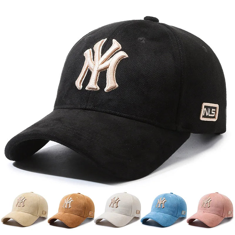 Couple Embroidered Letters Baseball Cap Adjustable Unisex Fashion Matching Sun Hat Trendy Casual Duck Bill Cap