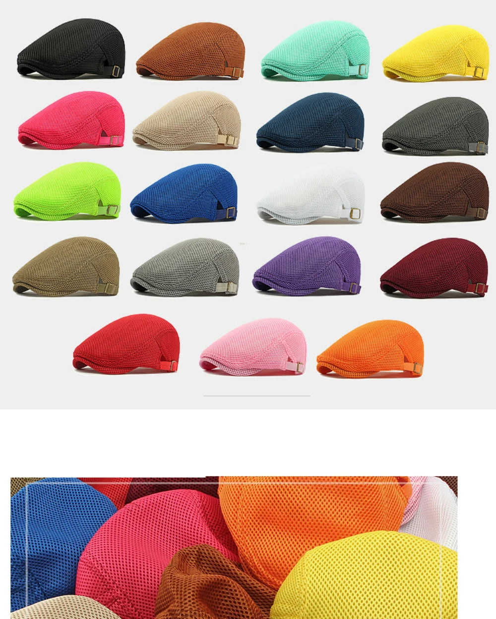 Beret Cap Spring Summer Mesh Cap Breathable Sun Hat