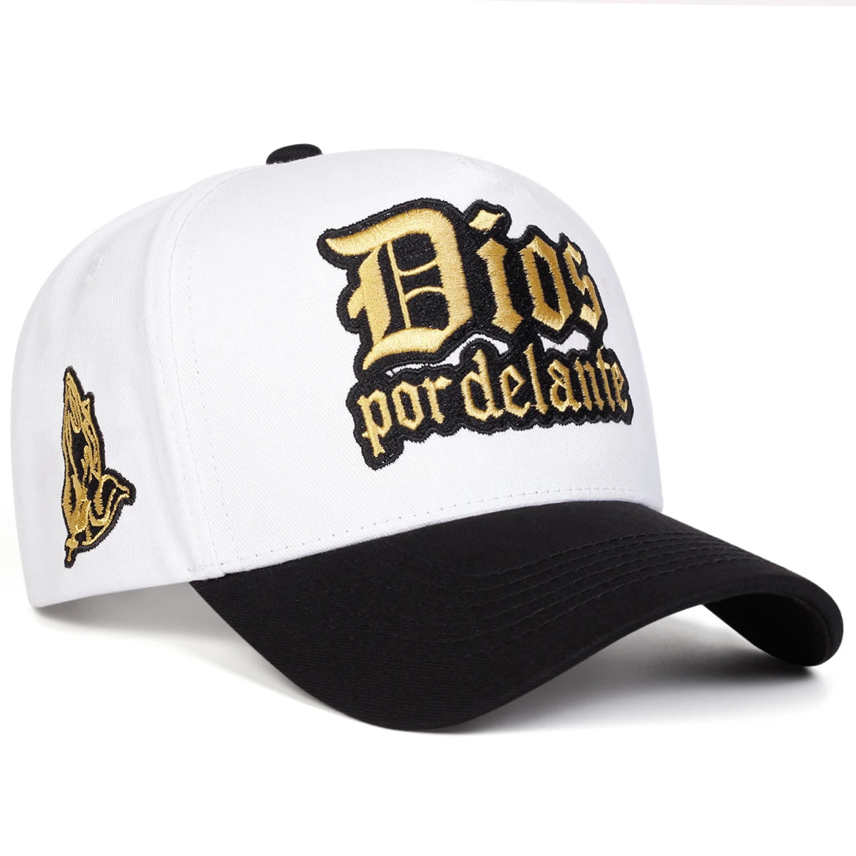Unisex DIOS POR DELANTE Letter Embroidery Baseball Caps Outdoor Adjustable Sunscreen Hat Sports Cap