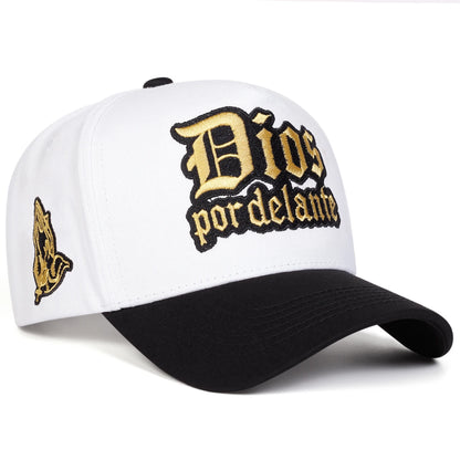Unisex DIOS POR DELANTE Letter Embroidery Baseball Caps Outdoor Adjustable Sunscreen Hat Sports Cap