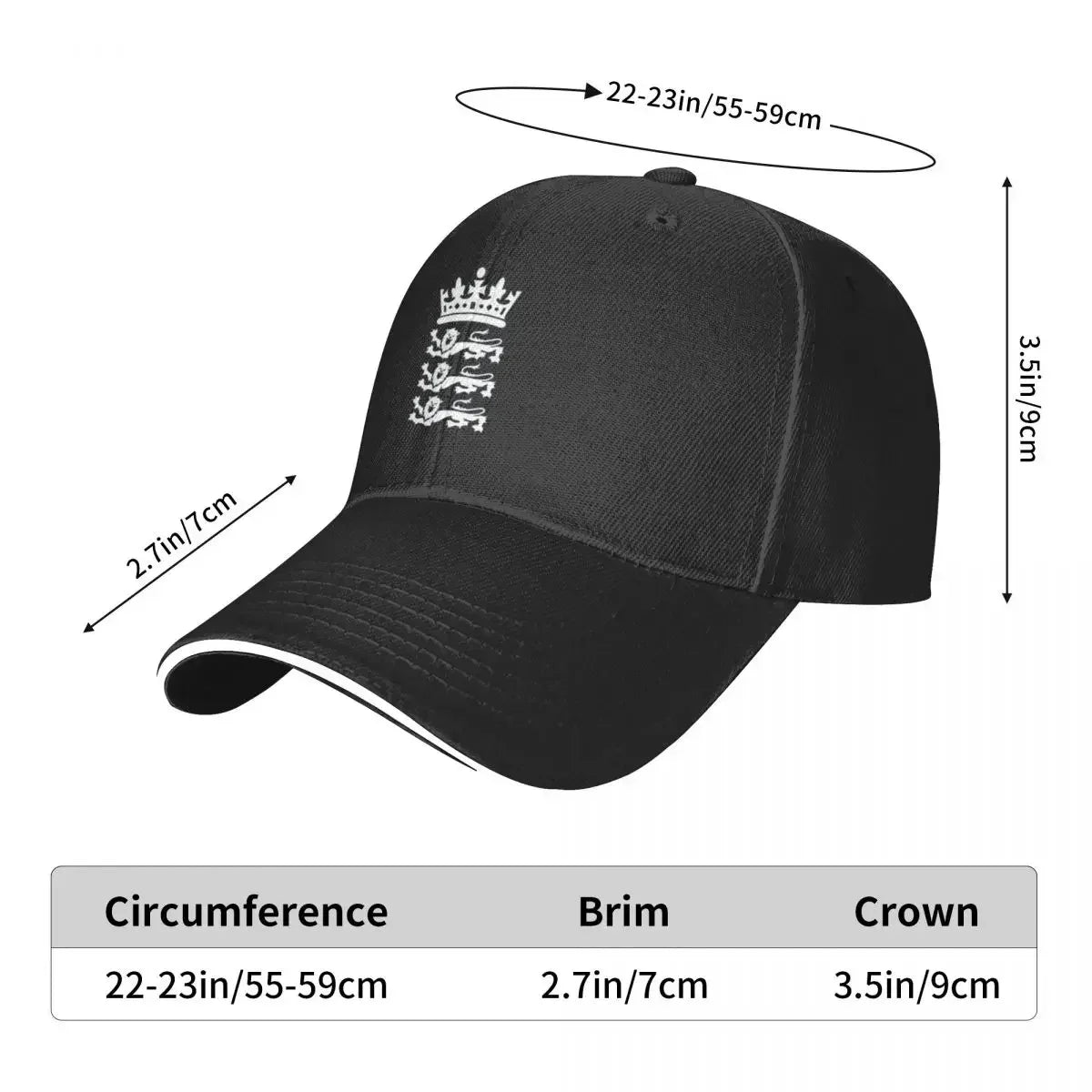 New England Cricket Team Logo Baseball Cap Snapback Hat