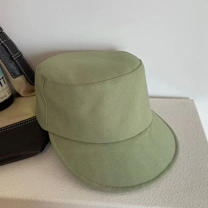 New Autumn And Winter Simple Woolen Flat Peaked Hat