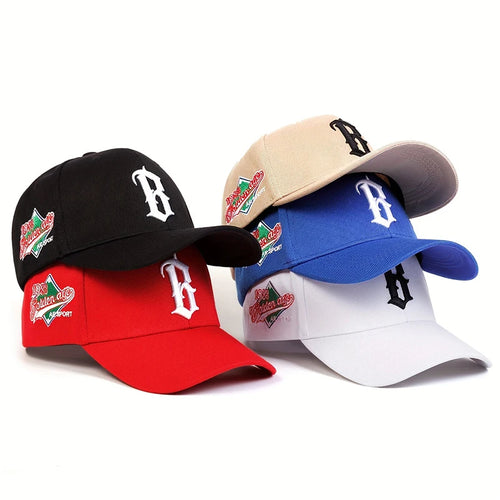 B Letter embroidery Baseball Caps Cotton Fashion Sports Hip hop