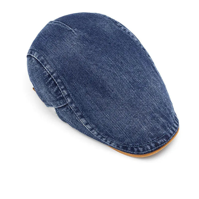 Four Seasons Cotton Solid Newsboy Caps Men Flat Peaked Cap Women