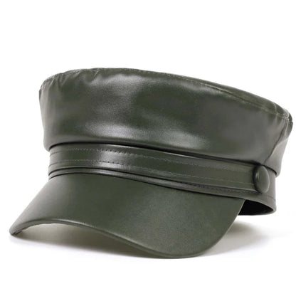 New Korean Leather Beret Fashion Ladies Hat Super Fire Wild Hats High Quality