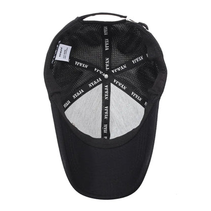 Summer Men's Black Breathable Cap