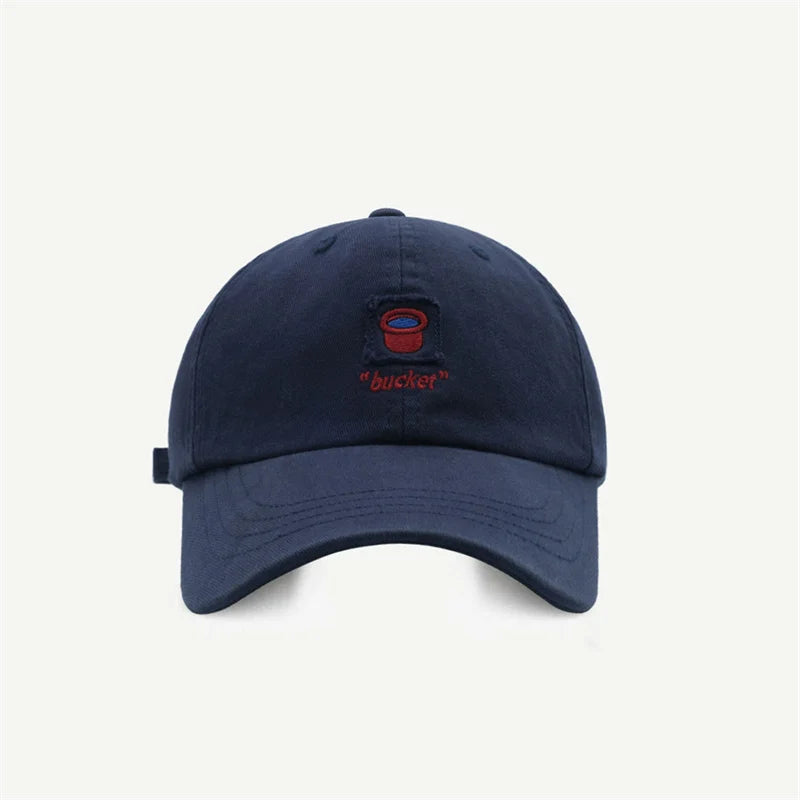 Women's Men's Cartoon Label Embroidery Baseball Cap Fashion Solid Color Dad Hat