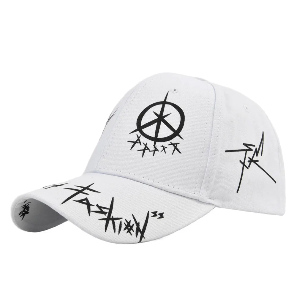 Letter Baseball Cap Graffiti Sun Hip Hop Cap Visor Hat Men Women