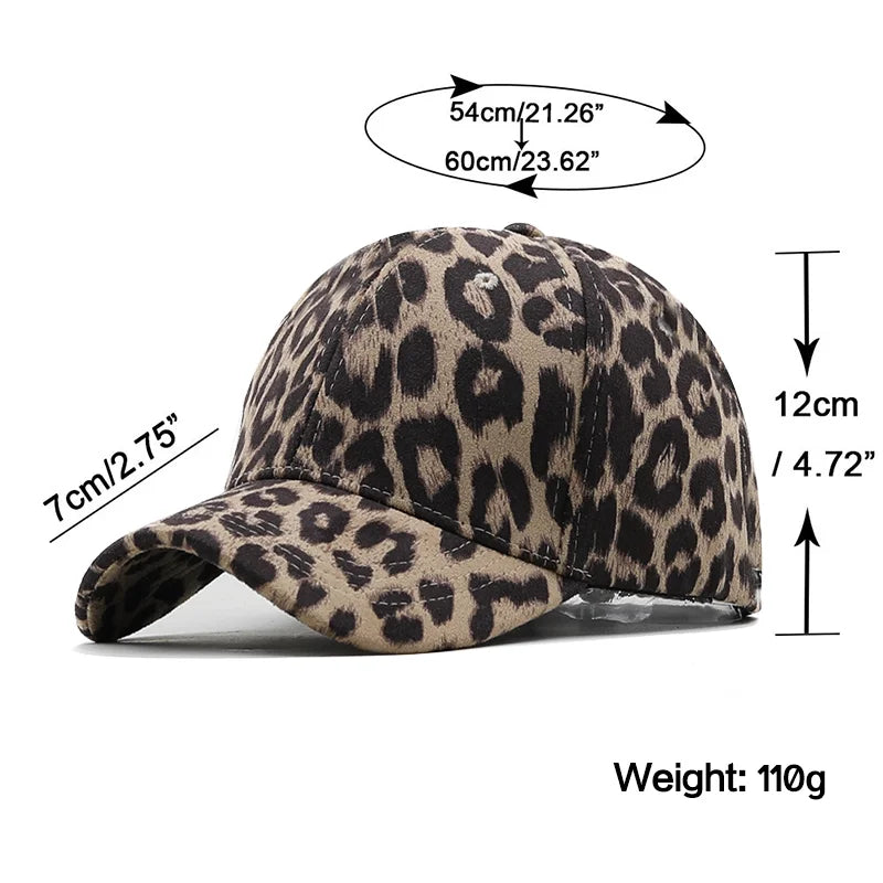 Fish Bone Men Caps Leopard Print Hunting Fishing Men Baseball Cap