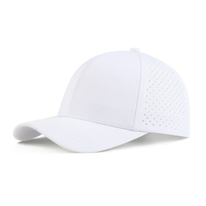Men Quick Dry Baseball Cap Laser Cut Mesh Ball Curved Brim Snapback Hat