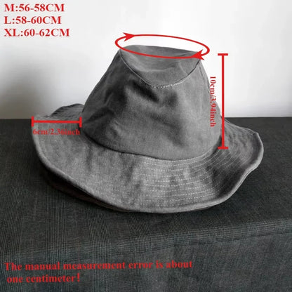 New Japanese Designer Big Head 62cm Bucket Hats