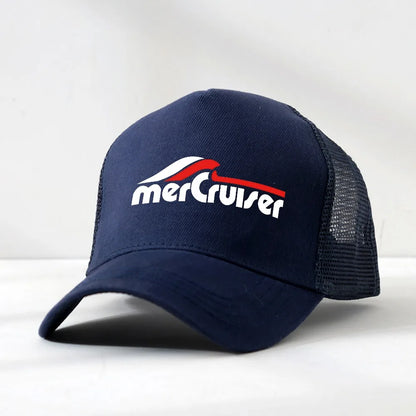 Mercruiser Boating Boat Outboard T Shirt Men Summer Baseball Cap Man