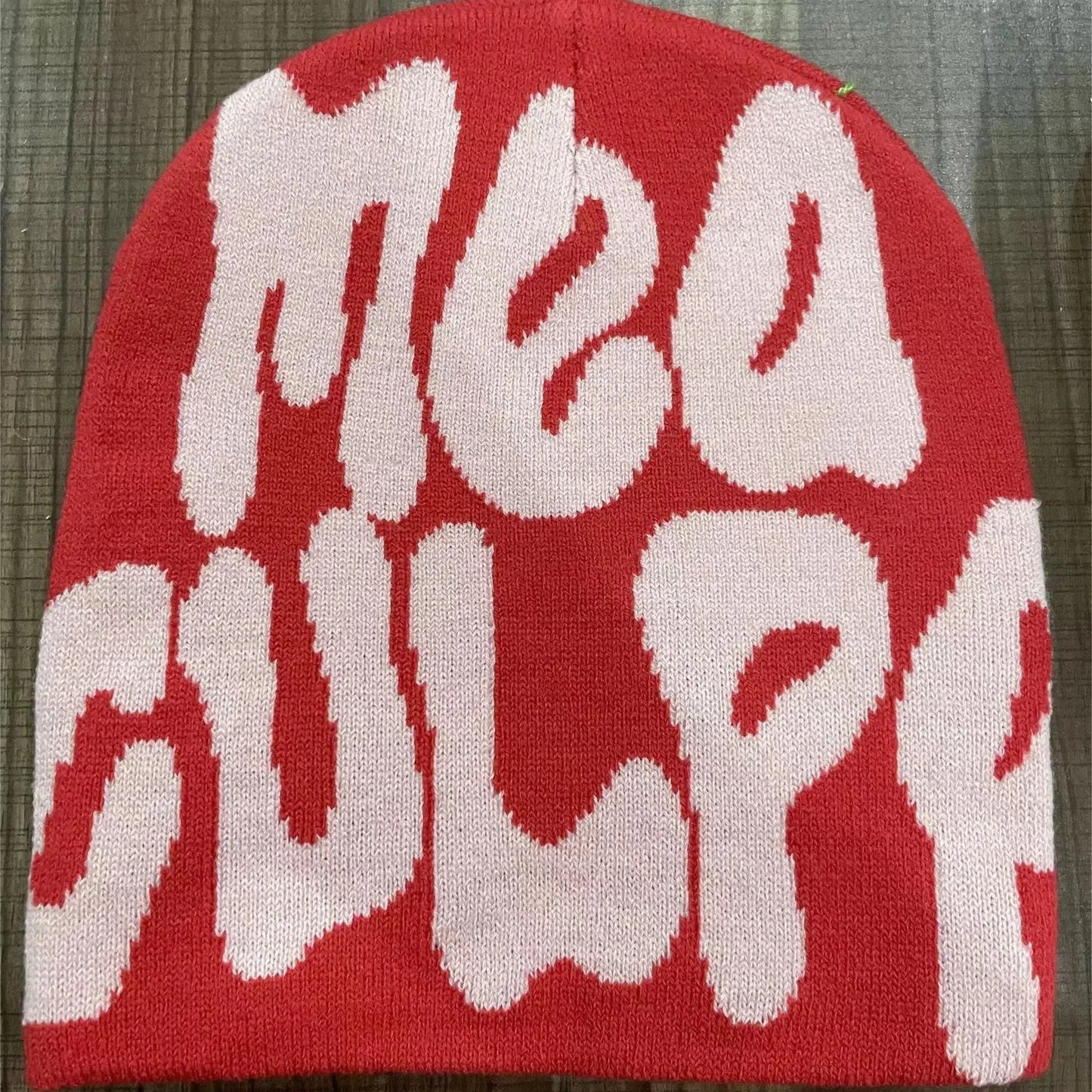 Solid-Color Letter Knitted Hat Winter Hat