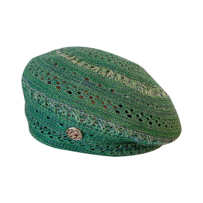 Vintage Hollow Mint Green Beret Women's Summer