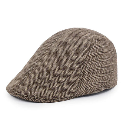Fashion Berets Men High Quality Autumn Winter Wool Hat Herringbone Flat Cap