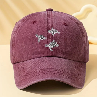 Turtle Print Unisex Baseball Cap with Outdoor