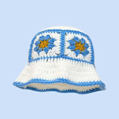 2025 Autumn New Crochet Korean Handmade Bucket Hat