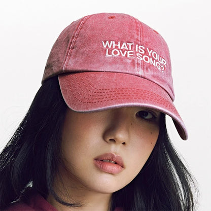 Kpop "What Is Your Love Song" Same Knitted Embroidery Caps