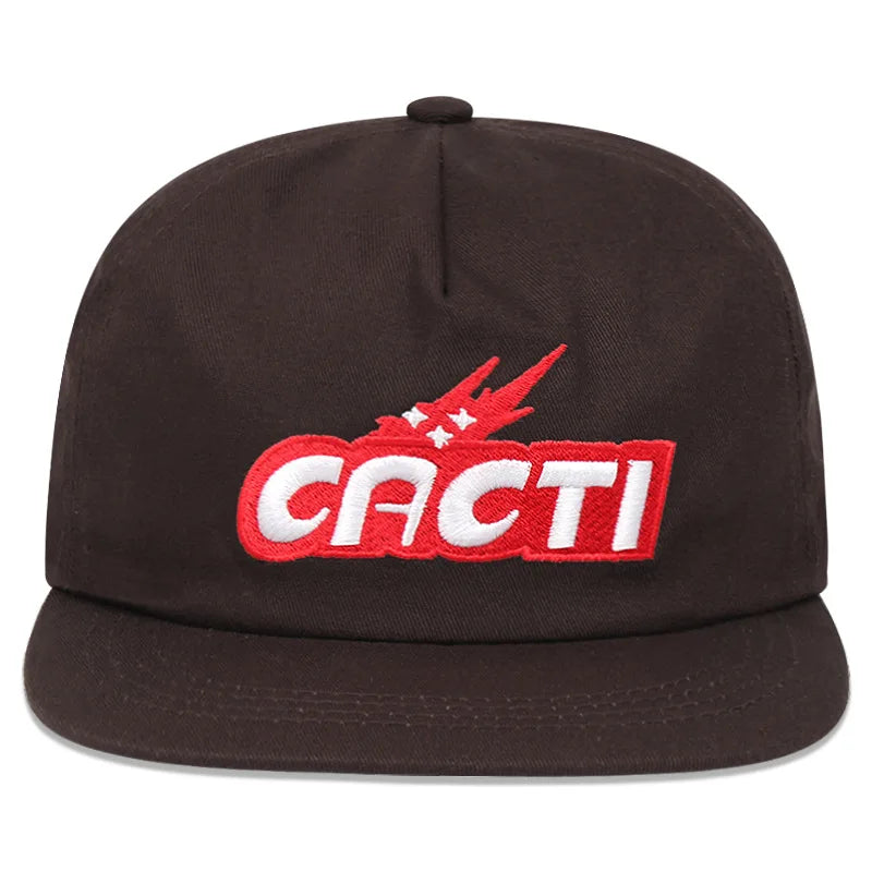 Cacti Letter Three-Dimensional Soft Top Flat Brim Baseball Cap Men's and Women's