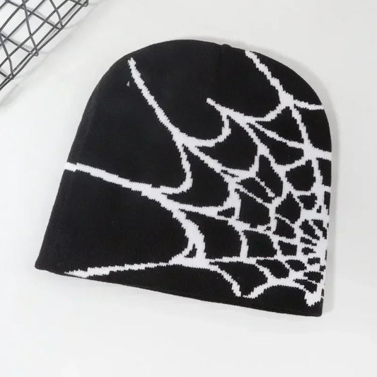Knitting Spider Web Design Hat Skullies Beanies