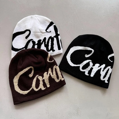 White Carat 2025 Winter Warm Caps Y2K Beanies Hats