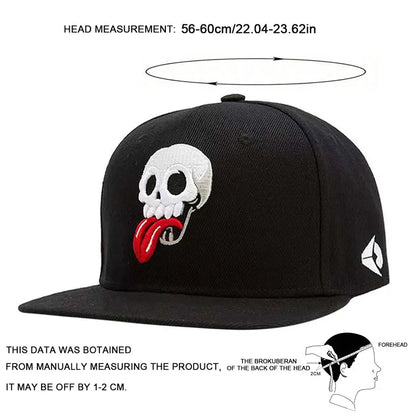 Unisex Skeleton Embroidery Hip-hop Hats Spring Autumn reen Hat