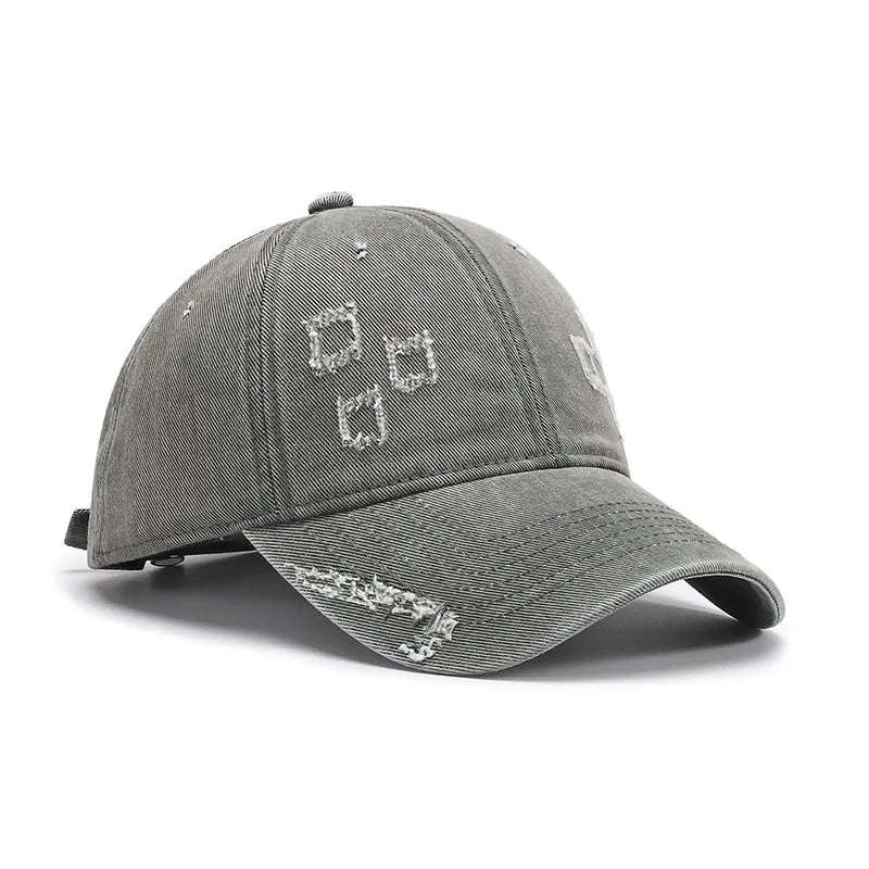 New Arrival Washed Ripped Solid Baseball Cap