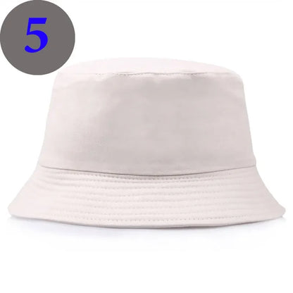 Unisexe Reversible Bucket Hats Man Women Cotton Fisherman Cap Girl Boy