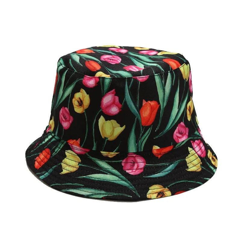 Unisex Panama Bucket Hats Ethnic Style Pattern Fisherman Cap For Men And Women