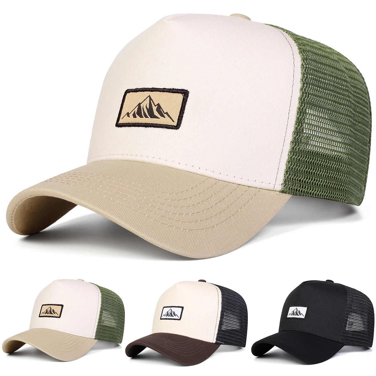 Unisex Mountain Embroidery Baseball Net Caps