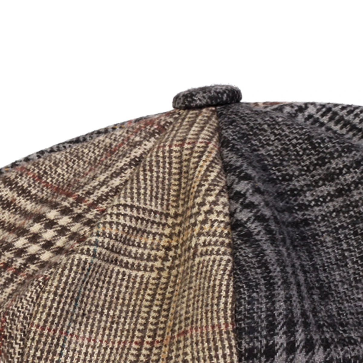 Unisex Retro Grid Stitching Newsboy Caps Men British Painters Hats