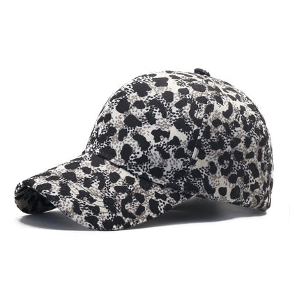 Women's Leopard-Print Baseball Cap Outdoor Sun Hat