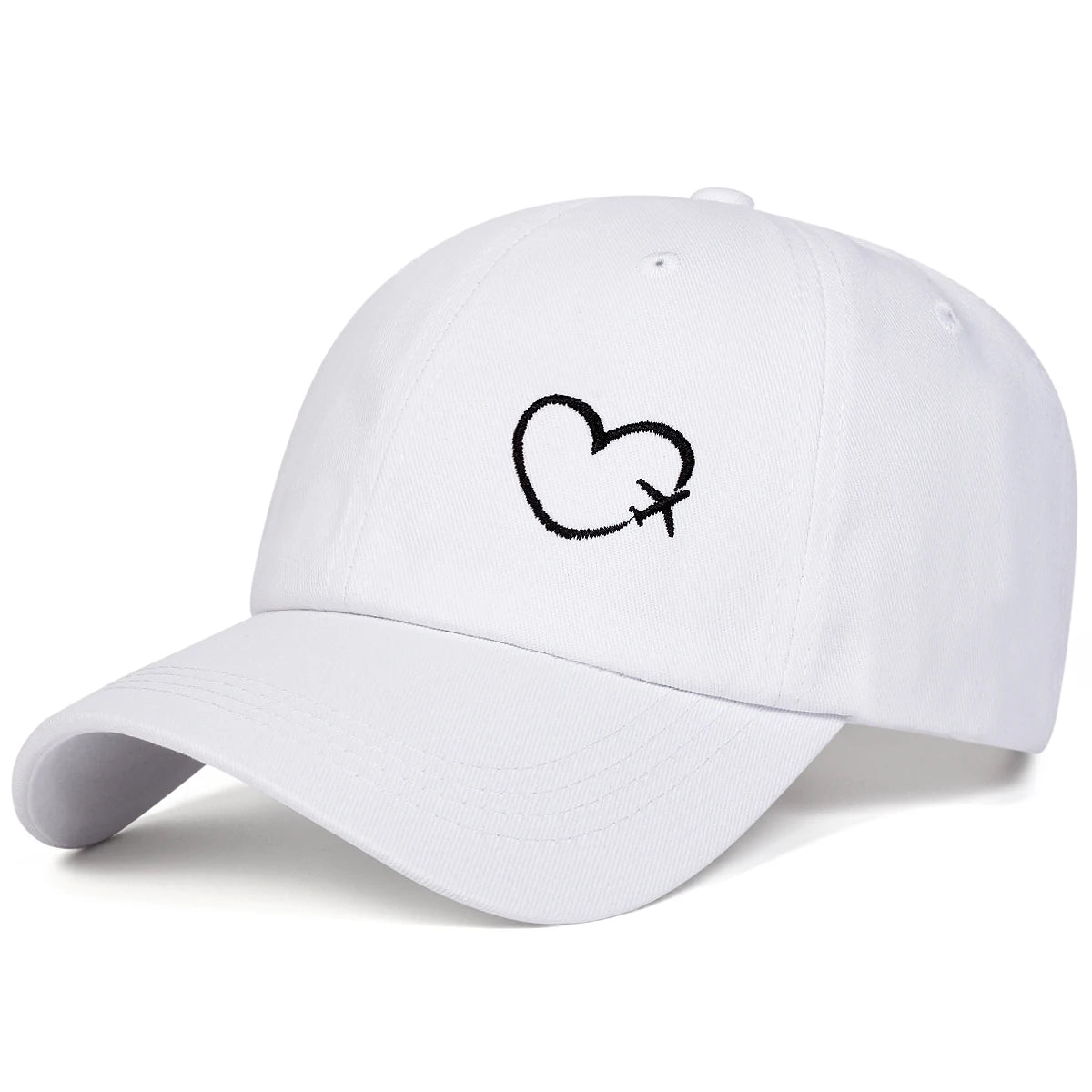 Unisex Love Flight Embroidery Baseball Caps Spring Autumn